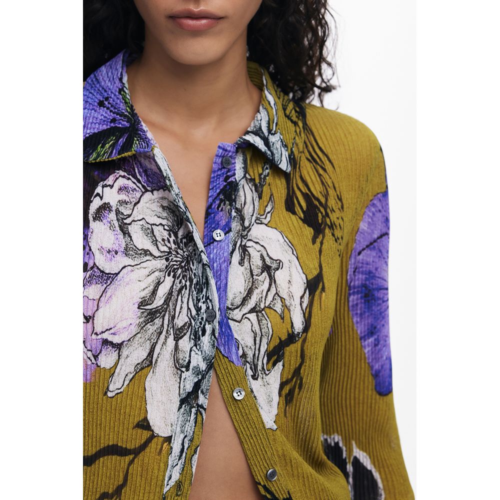 Green Polyester Women Shirt