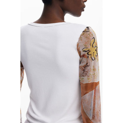 White Polyester Women Sweater