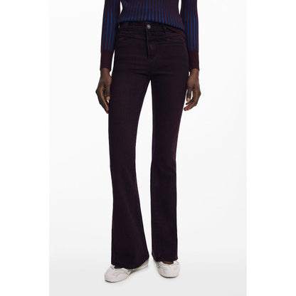 Purple Cotton Women Jeans