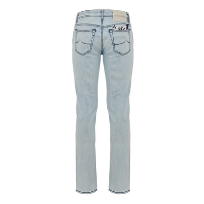 Blue Cotton Skinny Jeans