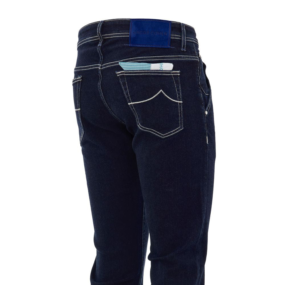 Blue Cotton Skinny Jeans