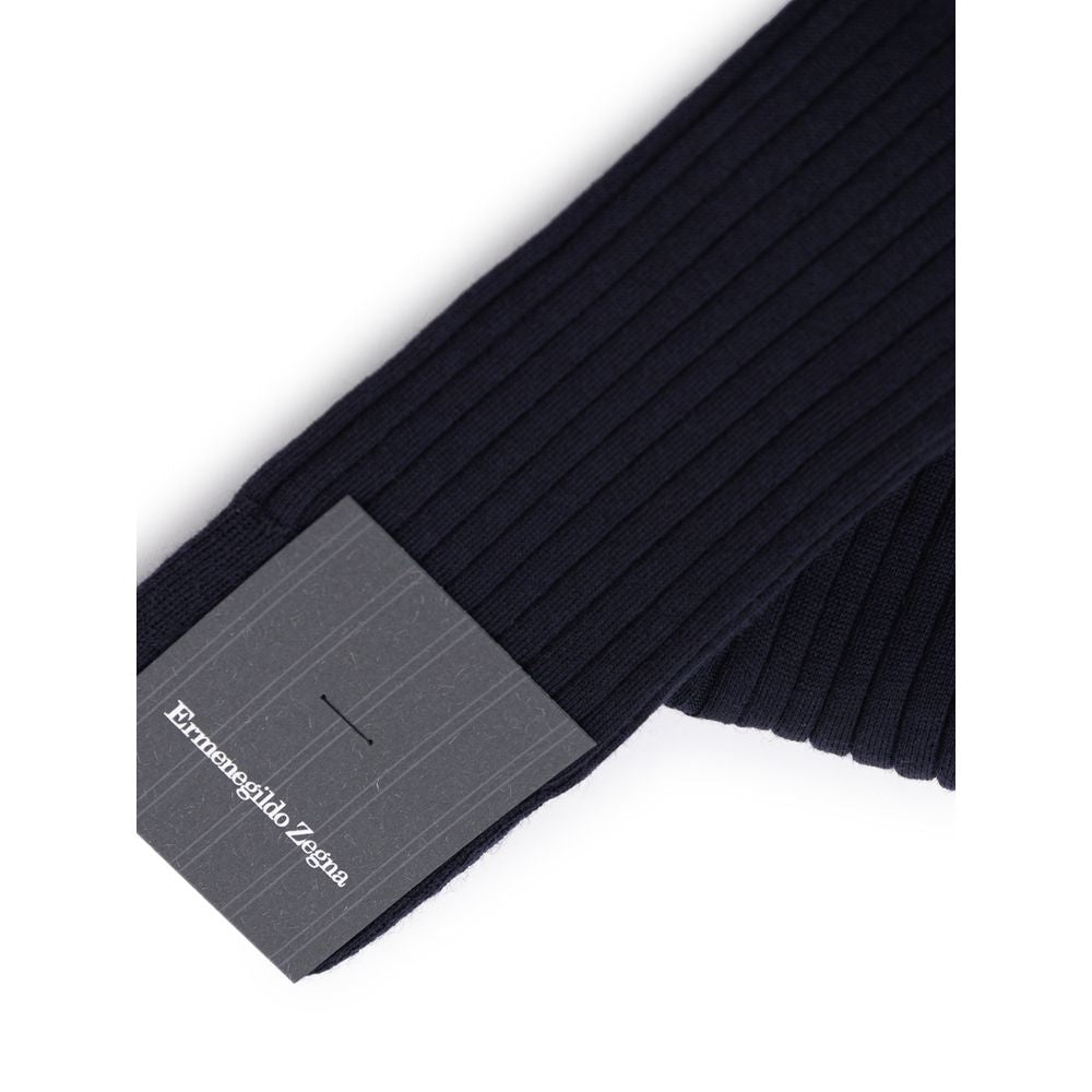Navy Blue Wool Socks