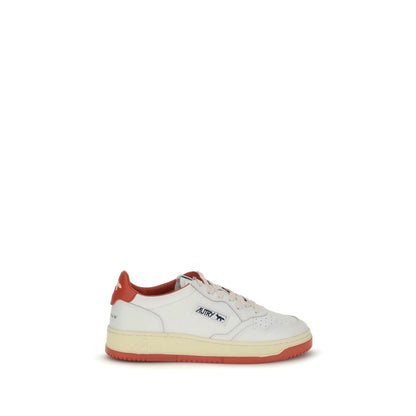 White Leather Athletic Sneakers