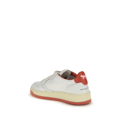 White Leather Athletic Sneakers