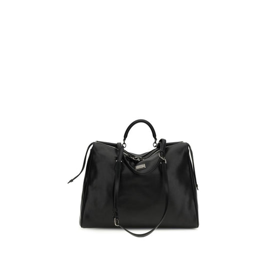 Black Calf Leather Bos Taurus Handbag
