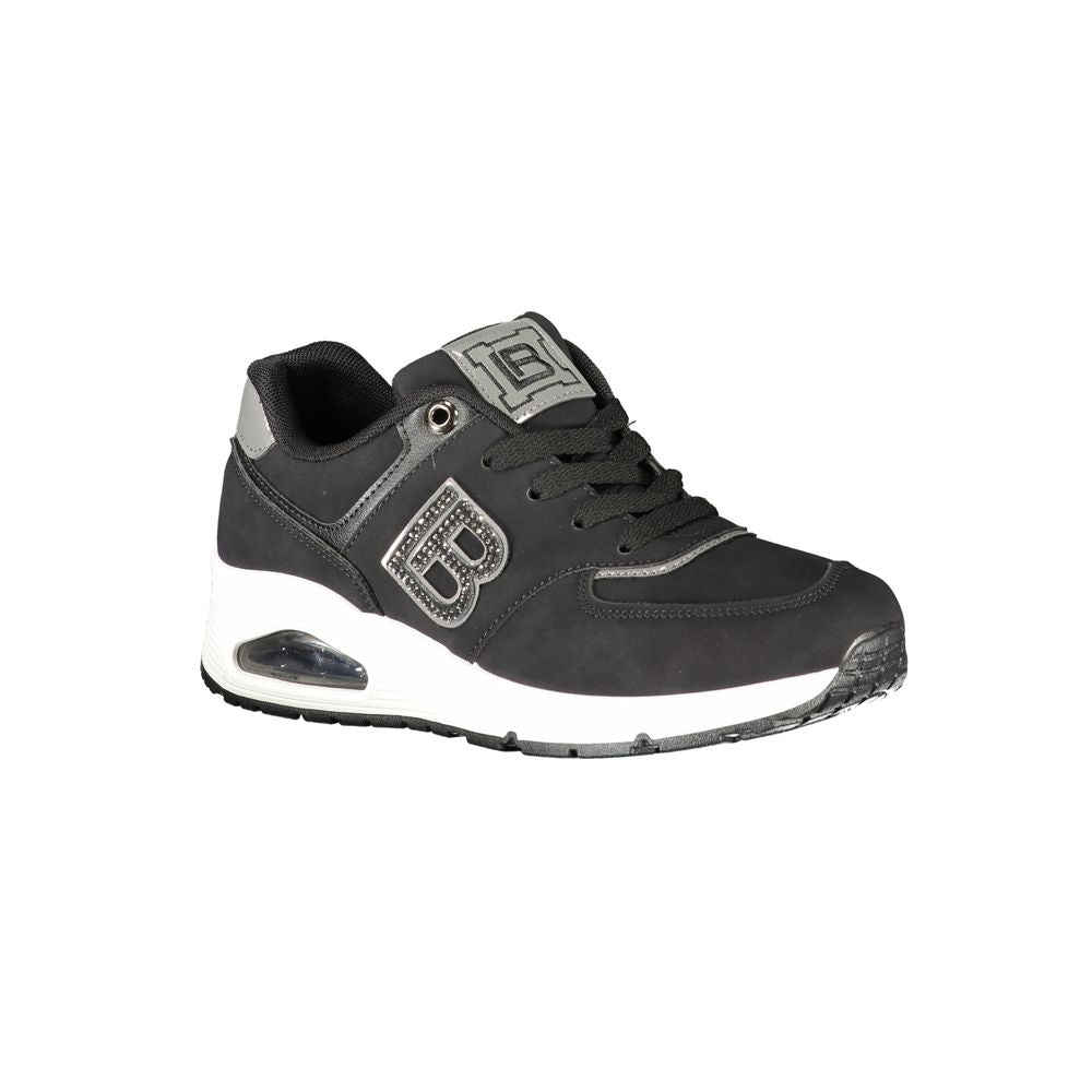 Black Polyester Women Sneaker