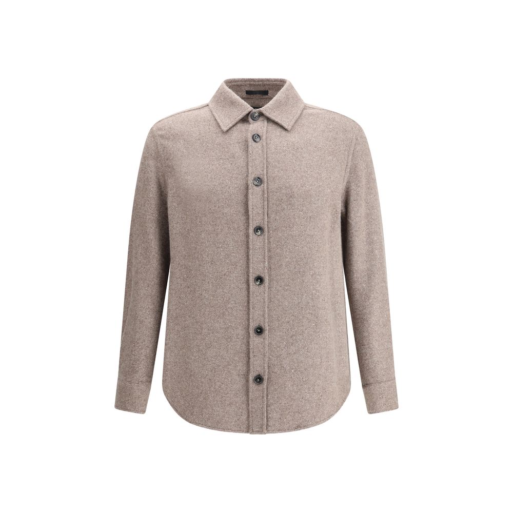 Brown Cashmere Dress Shirt