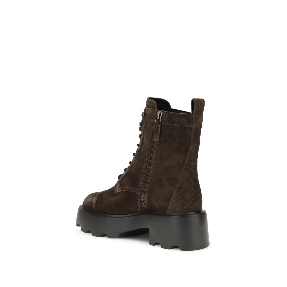 Brown Calf Leather Bos Taurus Lace-Up Boots