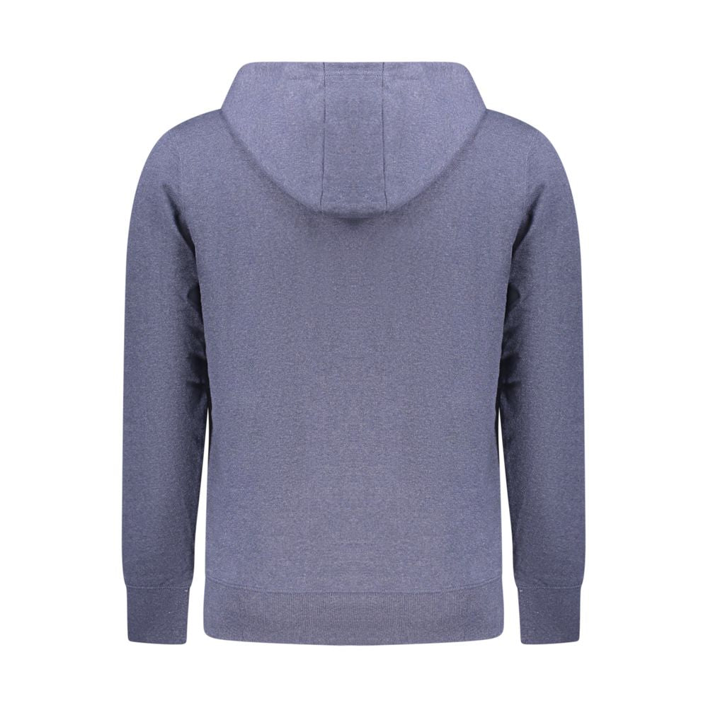 Blue Cotton Men's Hooded Sweater