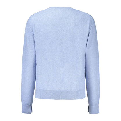 Blue Cotton Women Sweater