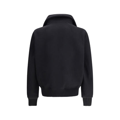 Black Wool Bomber