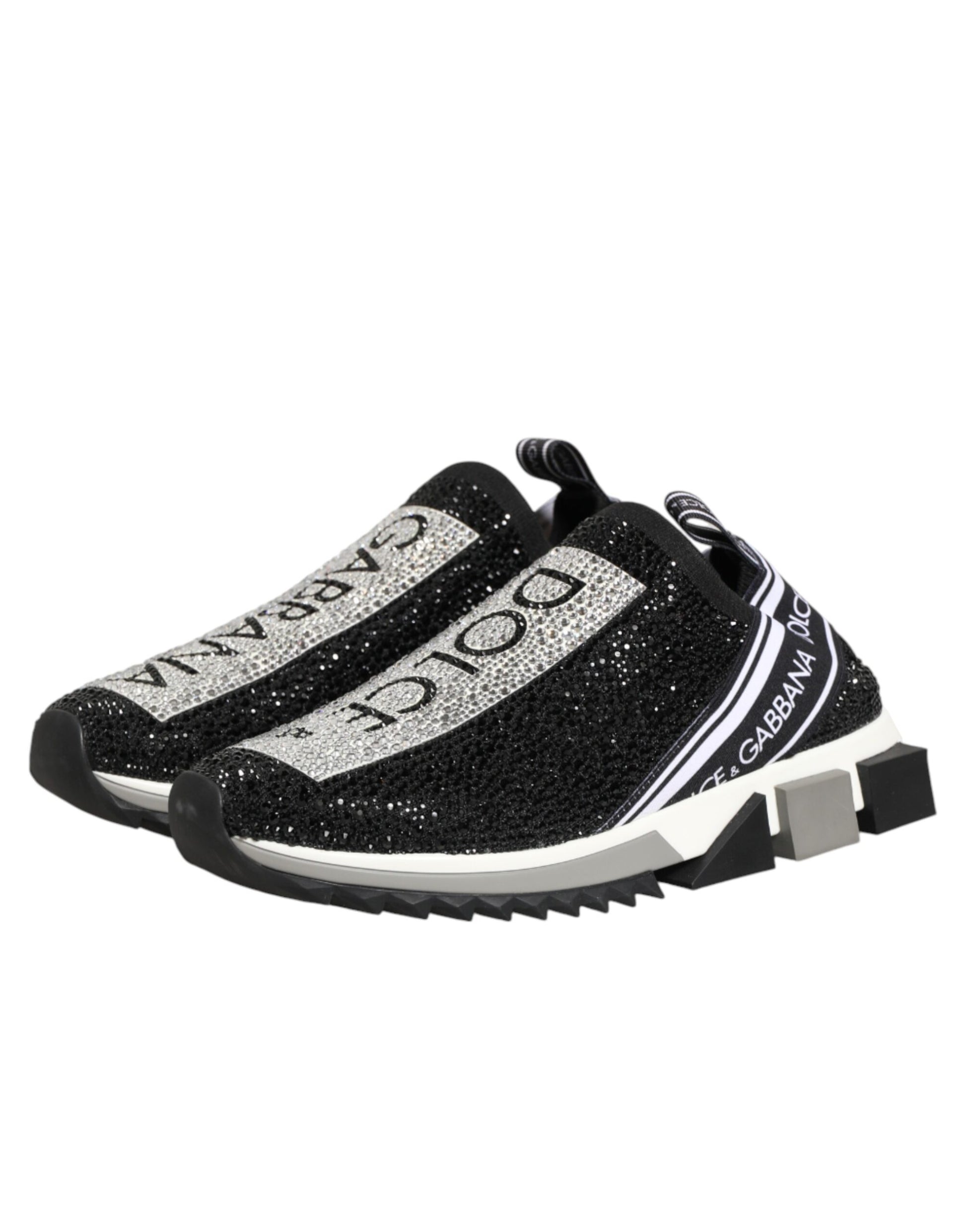 Black Silver Slip On Sorrento Sneakers Shoes