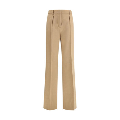 Beige Camel Hair  Casual Pants