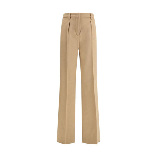 Beige Camel Hair  Casual Pants