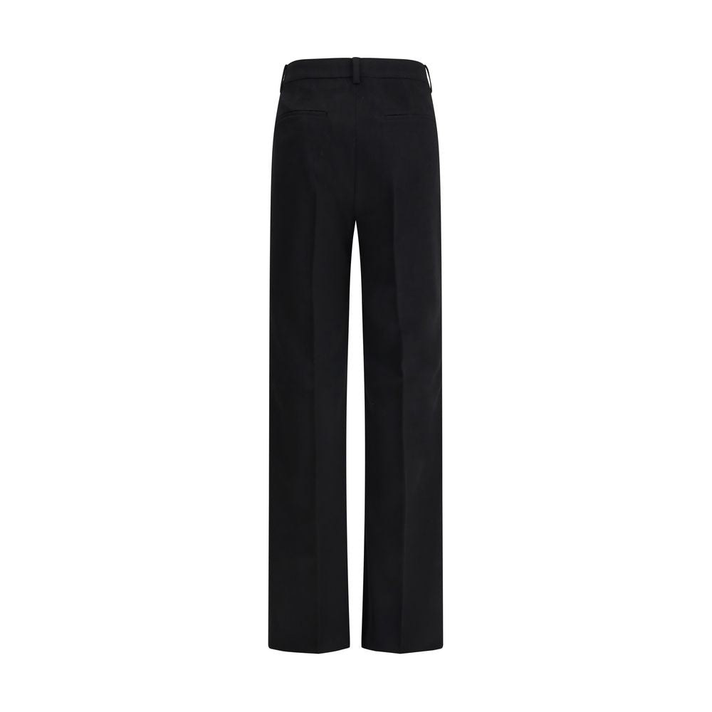 Black Camel Hair  Casual Pants