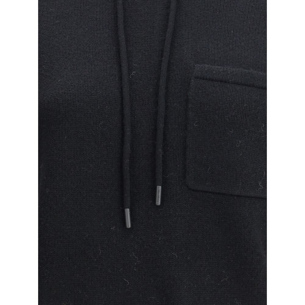 Black Wool Hoodie
