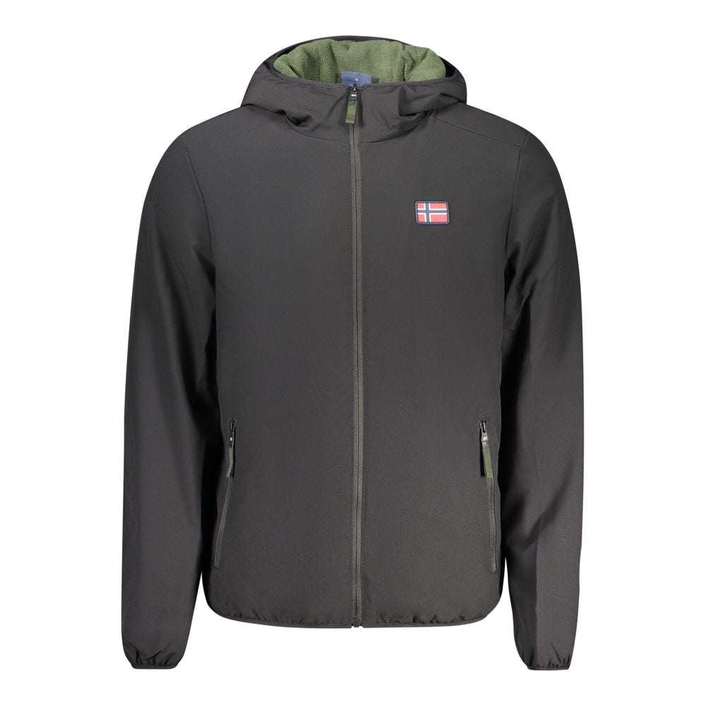 Black Polyester Men's Jacket