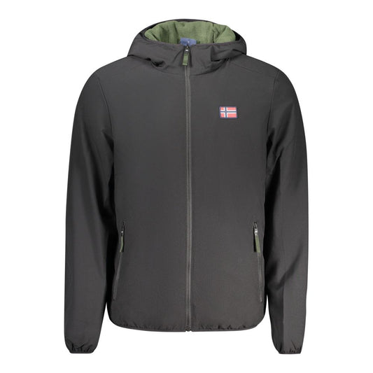 Black Polyester Men's Jacket