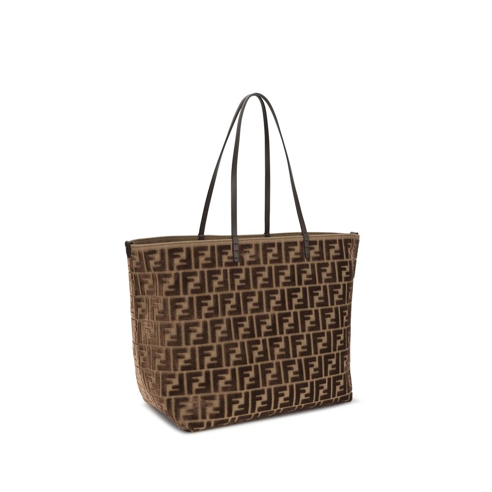 Brown Fabric Shoulder Bag