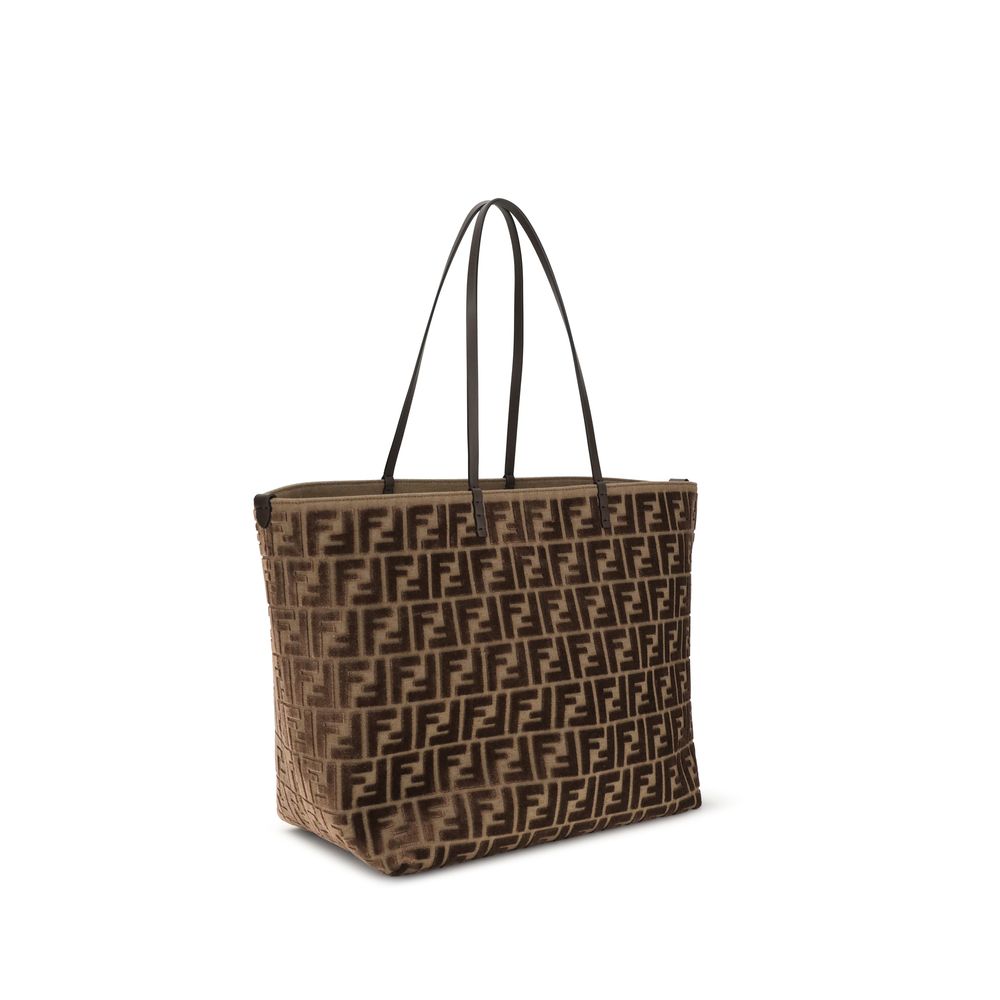 Brown Fabric Shoulder Bag