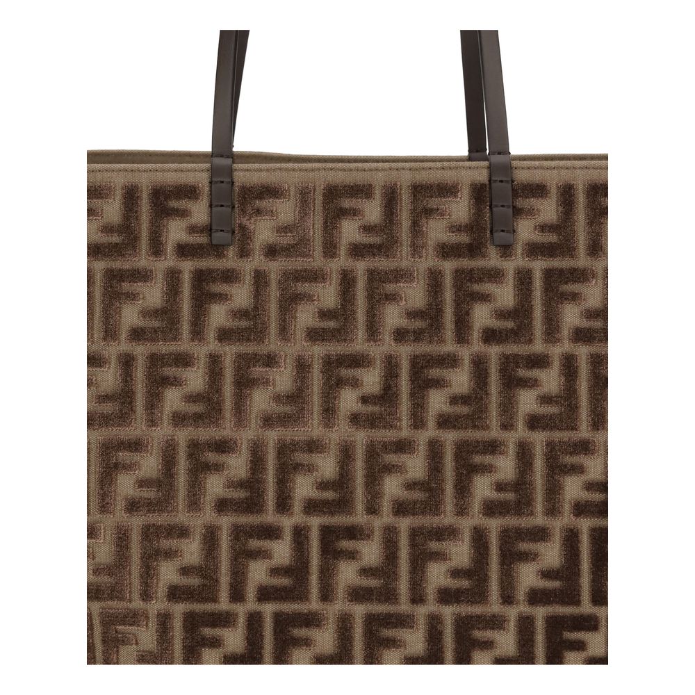 Brown Fabric Shoulder Bag