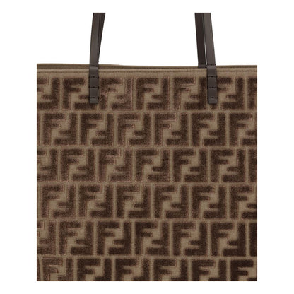 Brown Fabric Shoulder Bag