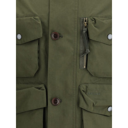 Green Polyester Shell Jacket