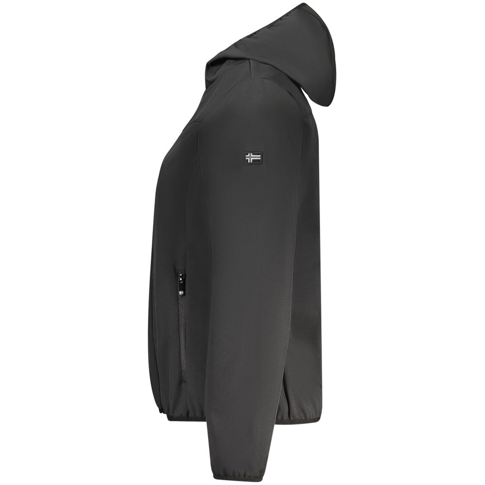 Black Polyester Women Jacket