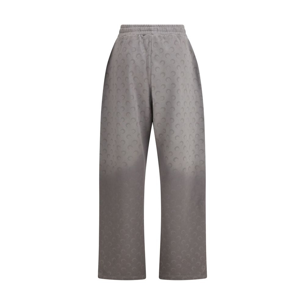 Gray Cotton Casual Pants