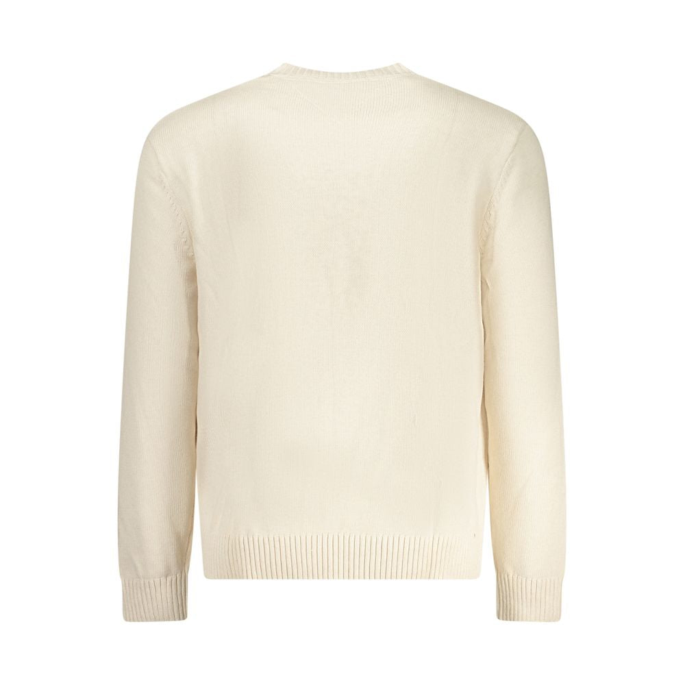 Beige Cotton Men Sweater
