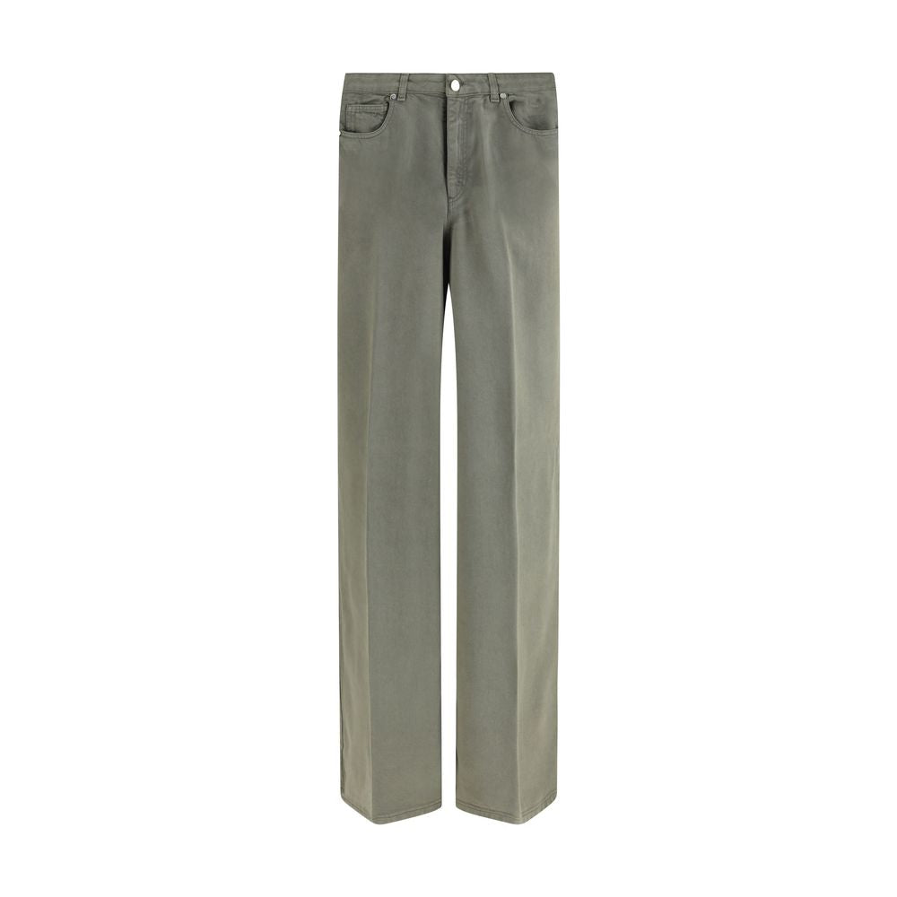 Green Tencel Relaxed Fit Jeans