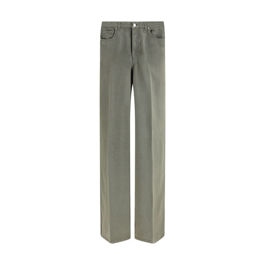 Green Tencel Relaxed Fit Jeans