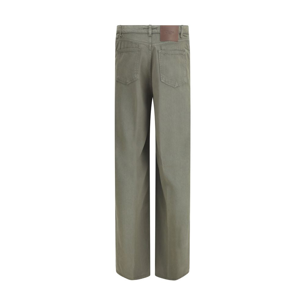 Green Tencel Relaxed Fit Jeans