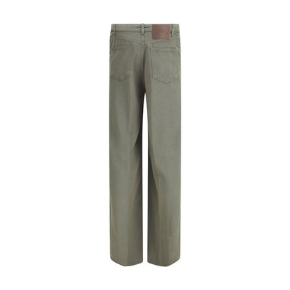Green Tencel Relaxed Fit Jeans