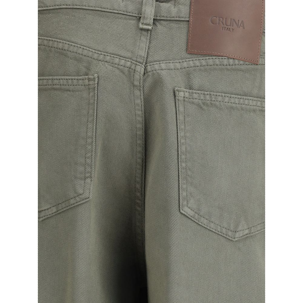 Green Tencel Relaxed Fit Jeans