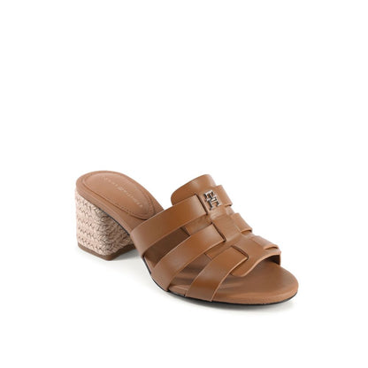 Brown Leather Platform Sandals