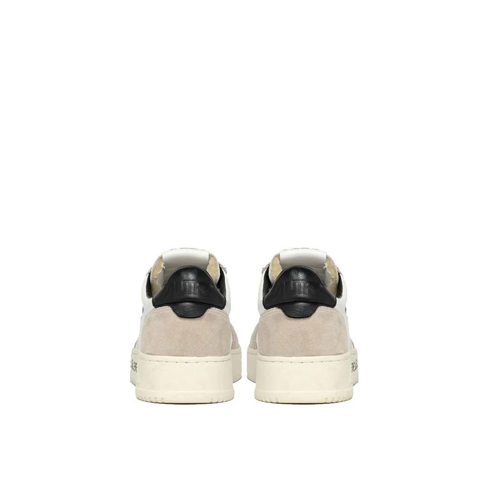 White Goatskin Low Top Sneakers