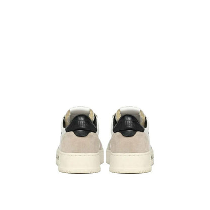White Goatskin Low Top Sneakers