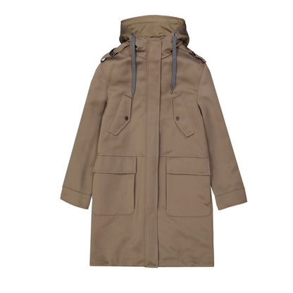 Brown Polyester Parka