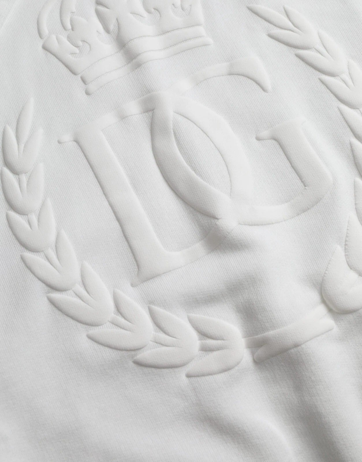 White Cotton Hooded Pullover Sweatshirt Men