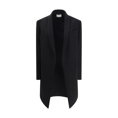 Black Fleece Wool Coat