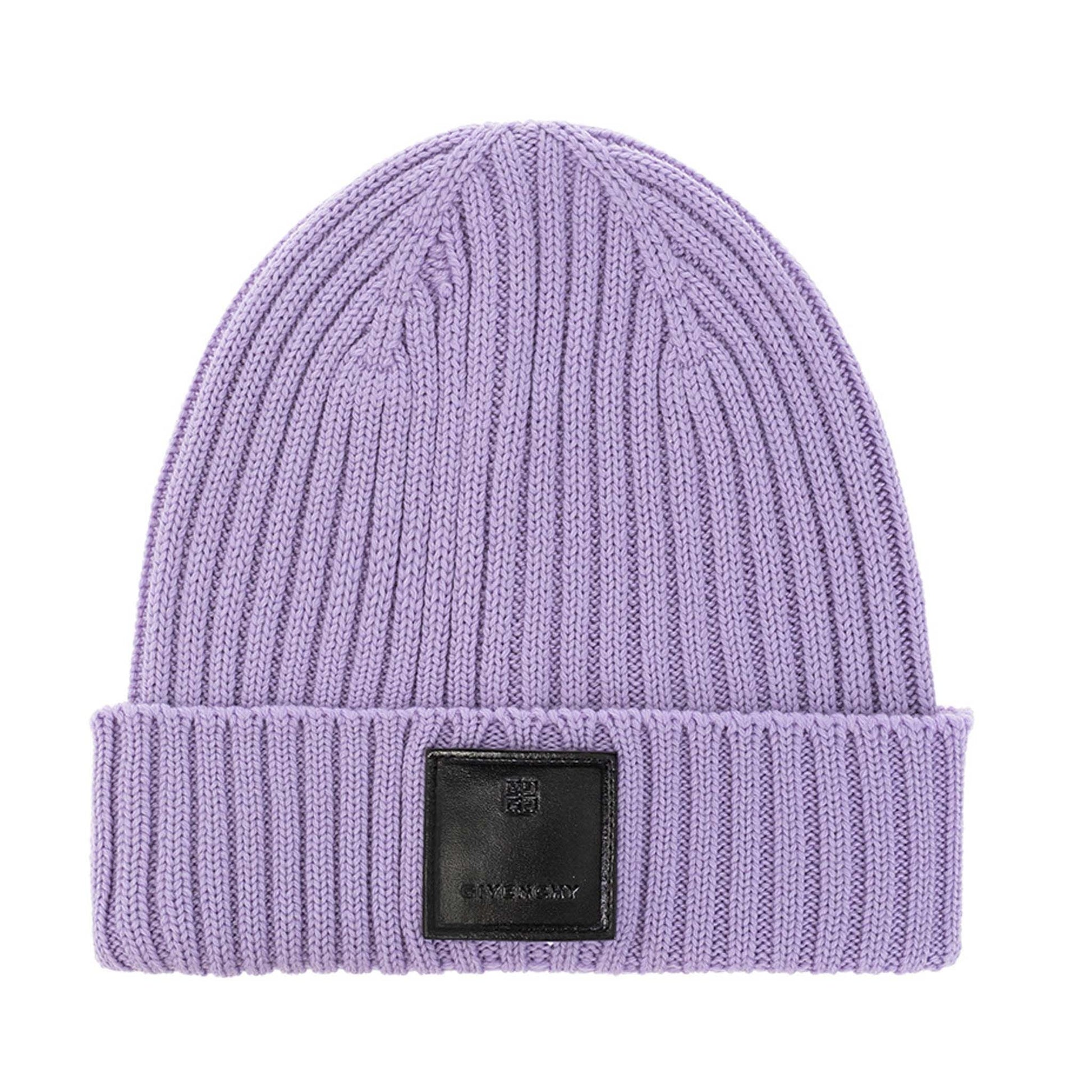 Lilac Beanie Hat in Wool